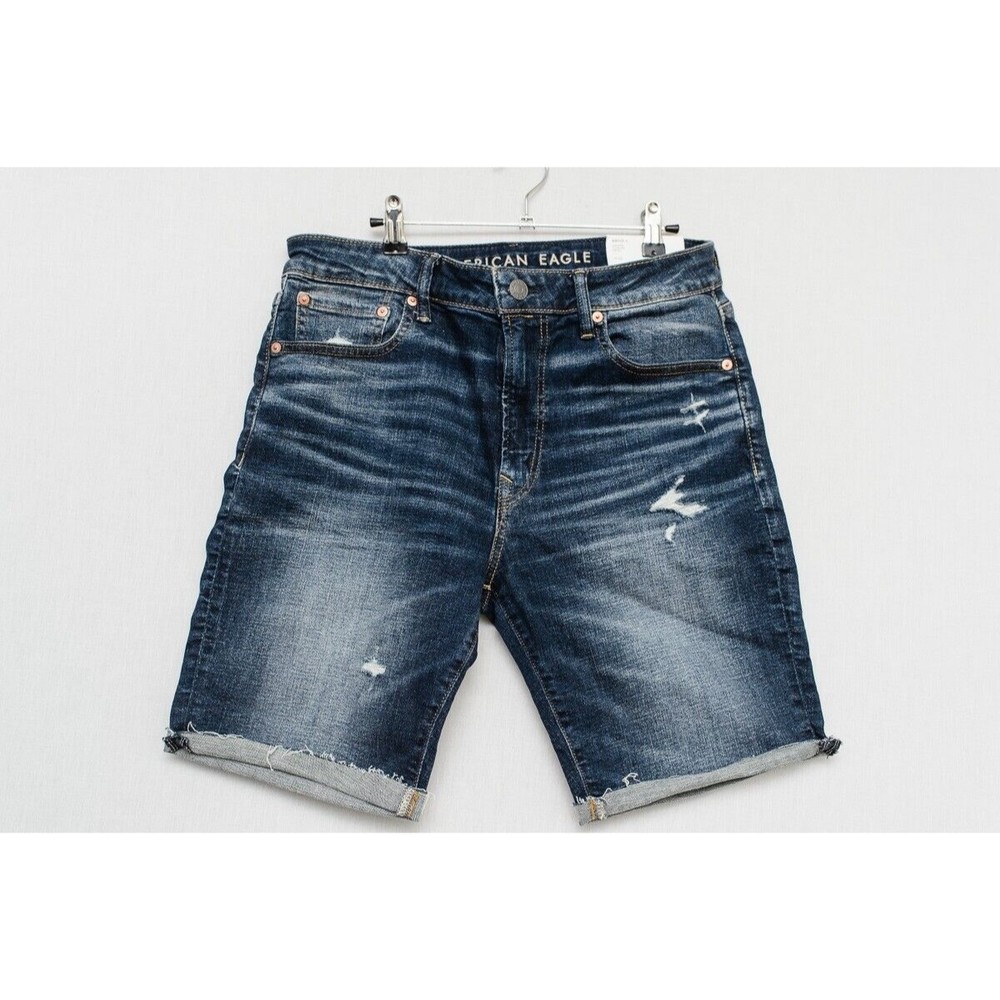 American Eagle Women's AE AirFlex+ 9" Denim Short Waist 33"